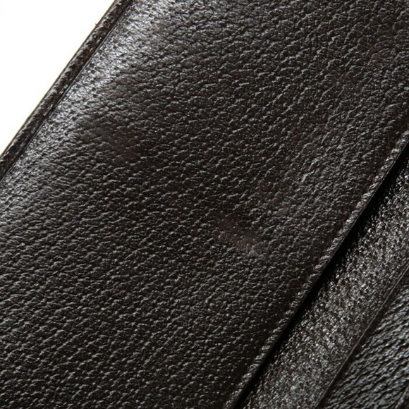 Gucci Double hook Long Wallet GG Canvas Calfskin Leather Flap Brown Beige - Picture 9 of 11